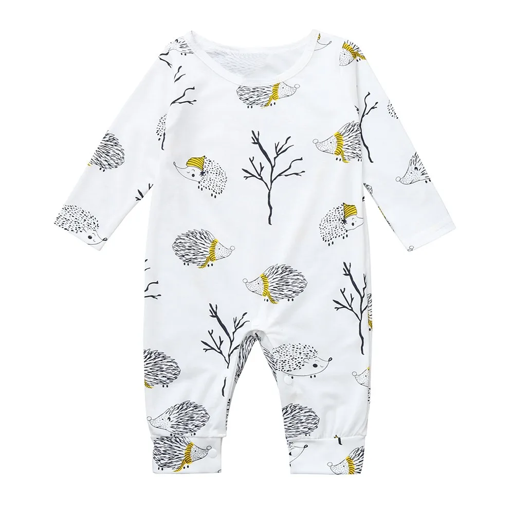 Модная одежда для малышей, комбинезон с длинными рукавами и рисунком ежика для новорожденных, комбинезон, одежда для детей 0-24 м, боди для малышей@ 35