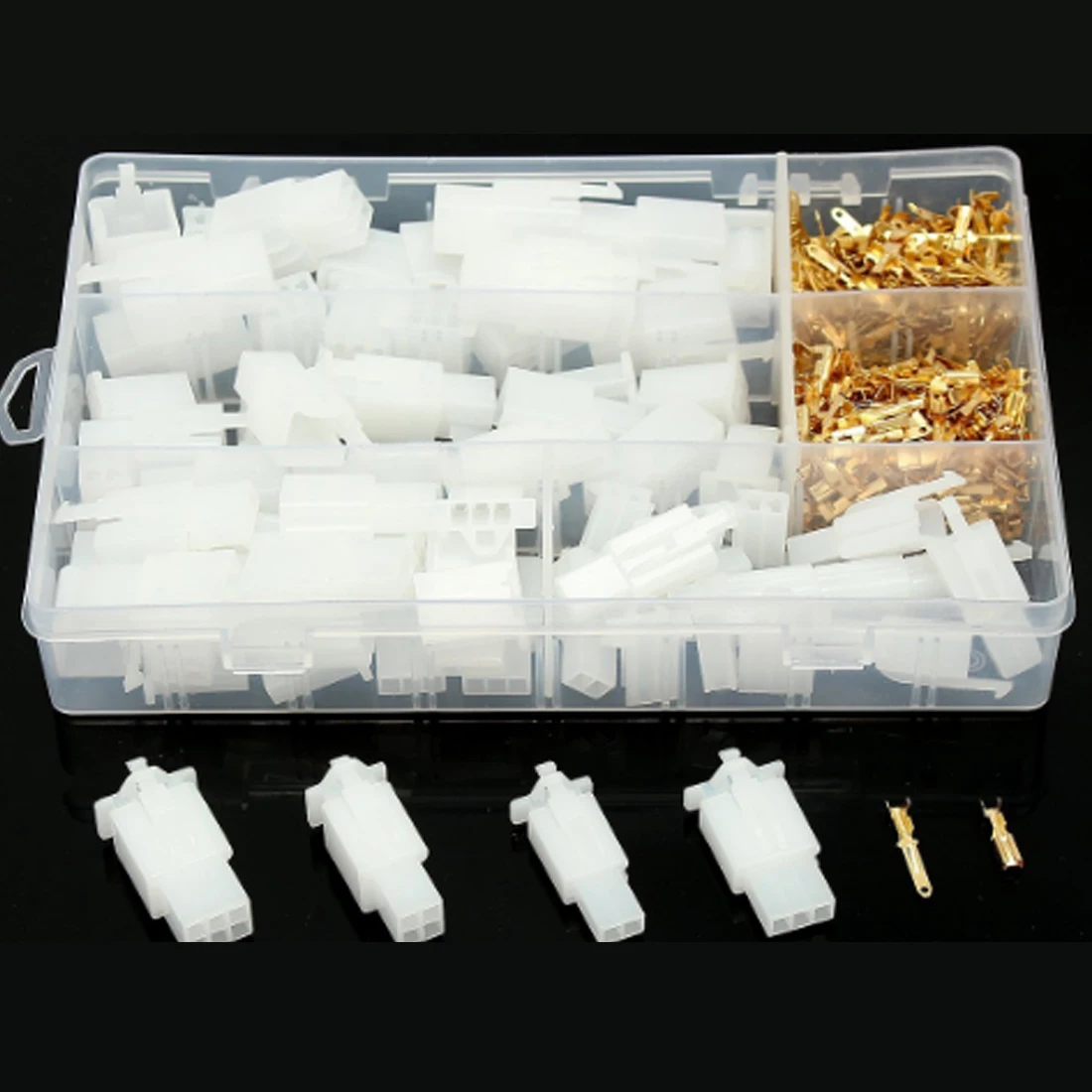 

380pcs 2 3 4 6 Pin 2.8mm Insulated Electrical Wire Crimp Terminal Spade Connector Assortment Set