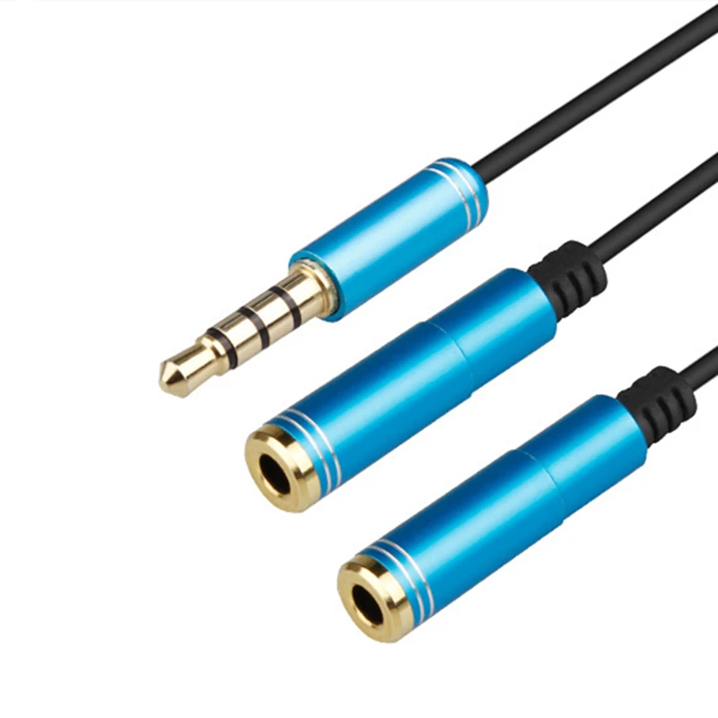 Rankman Aux 3.5mm Jack Male to 2 Female Extension AUX Audio Cable Y Splitter for Speaker Phone Car Earphone