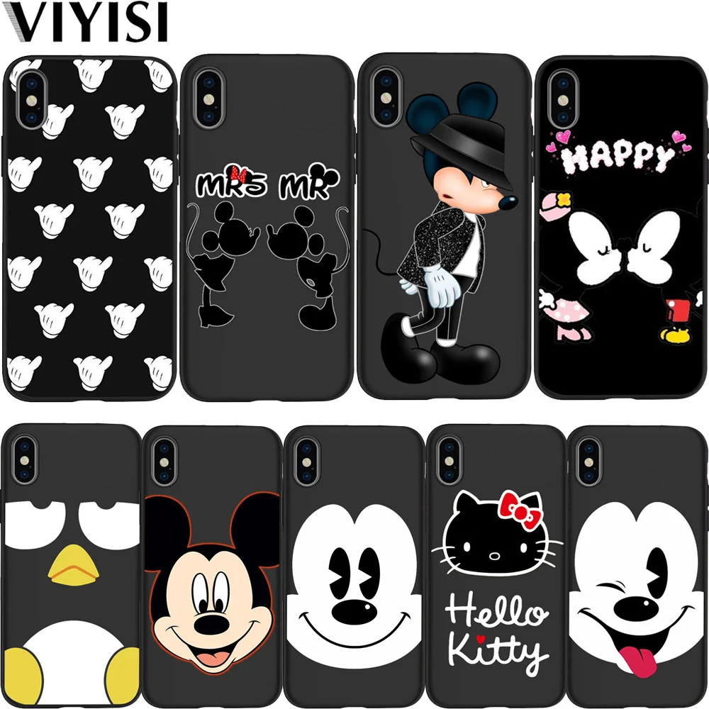 

Hello Kitty Mickey Minnie Phone Case Etui For Apple iphone X iPhone 7 Case 5 5S SE 6 6S XS Max XR iPhone 8 Coque Capas Fundas