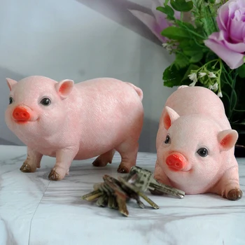

Creative cute pig pigeon decoration home decoration porch shoe cabinet key tray creative children's birthday gift statue