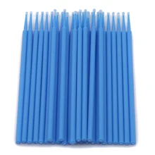 100 шт Набор одноразовых кистей для макияжа ватные тампоны для татуажа маленький острый наконечник для чистки мягк тампон для снятия ресниц тампон