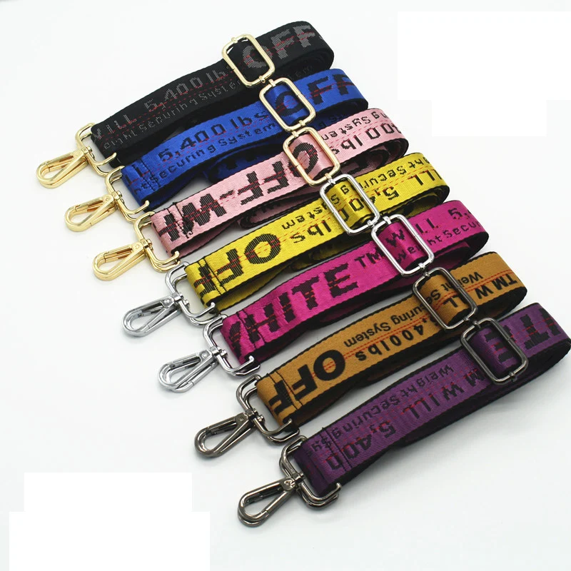 Women Bag Straps Handles Wide Colorful Crossbody Shoulder Bag Strap Replacement Strap Accessory Adjustable Nylon Belt KZ151325