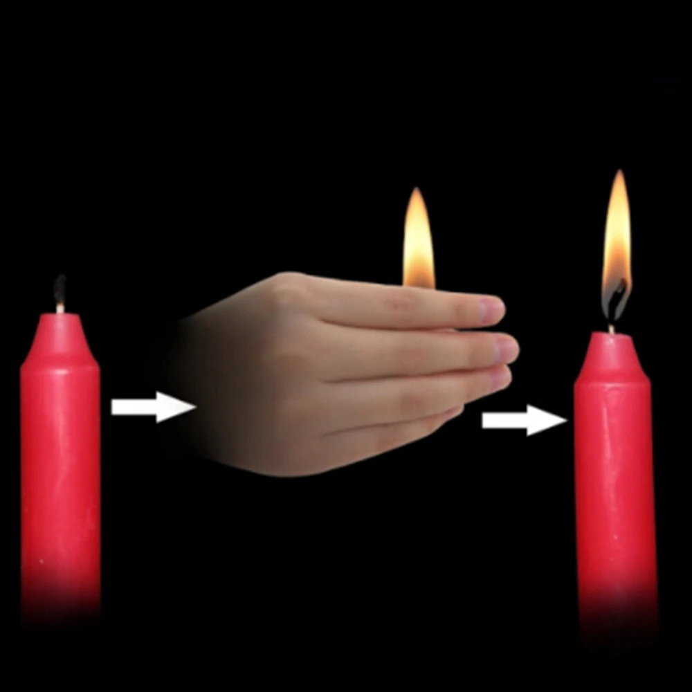 1 PC Amazing Novelty Move Flames Candle Fire Magic Trick Finger Toy Unbelievable Flame Move Magic Props for Adult Teenager