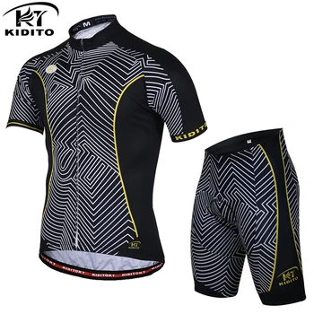 

KIDITOKT ropa ciclismo verano hombre Pro Summer Cycling Set Bicycle Jerseys bretelle ciclismo gel montain bike cycle dress kits