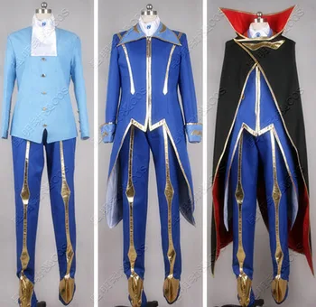 

Hot Japanese Anime Code Geass Cosplay Zero Lelouch Costumes Suit Full Set Any Size