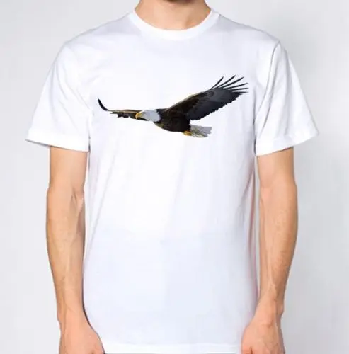 Bald Eagle T-Shirt Bird Sea White-Tailed Graphic Design Top New Summer Fashion Men T Shirt Simple Short-Sleeved Cotton | Мужская одежда