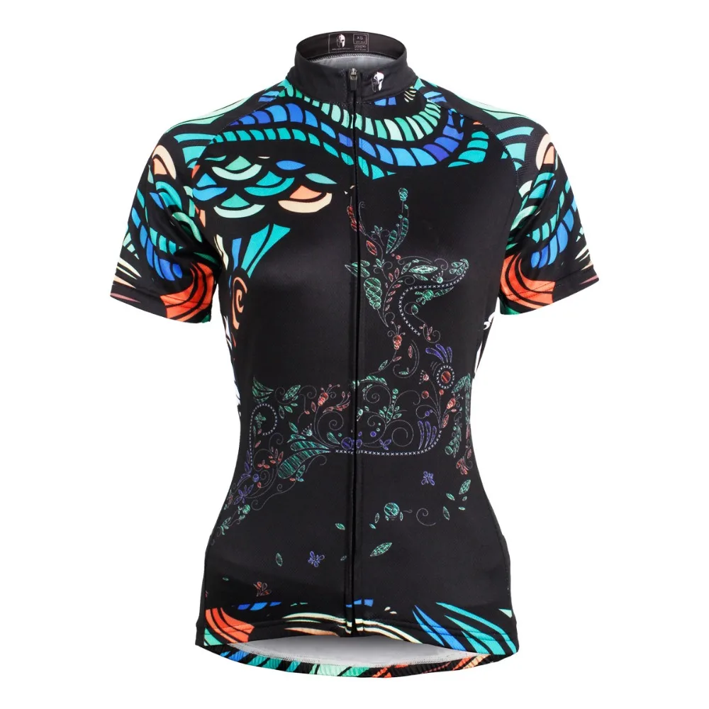 

PALADIN " Black Reindeer " Womens Short Sleeve Cycling Jersey Bike Shirt Cycling Clothing