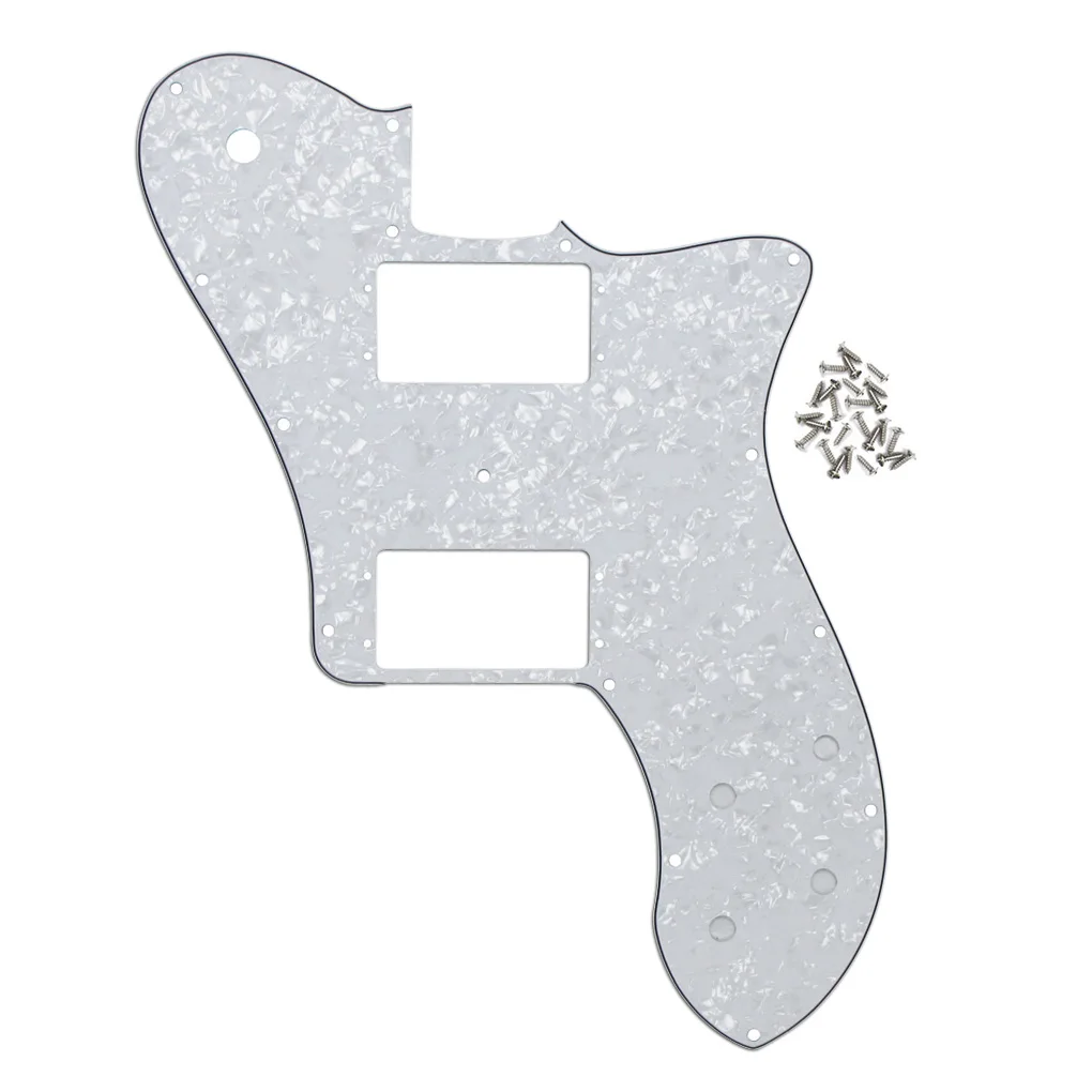 

Electric Guitar Pickguard Scratch Plate & Screws for Tele Deluxe 72 Reissue RI Style Guitar Parts Replacement,White Pearl