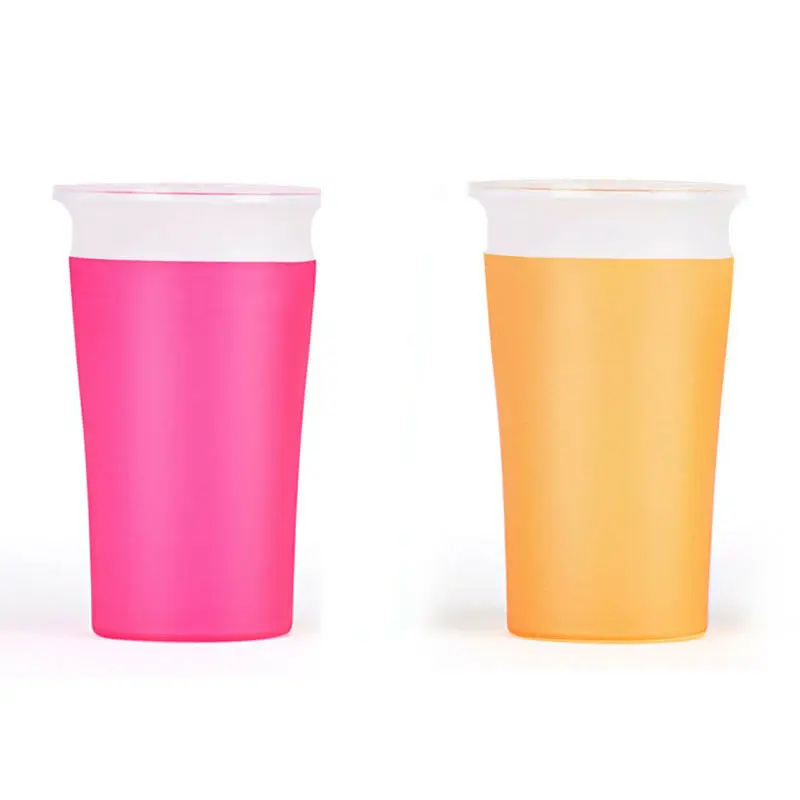 Мода для детей ясельного возраста чудо безопасный разлив бесплатно 360 градусов Обучение напиток чашки разноцветный