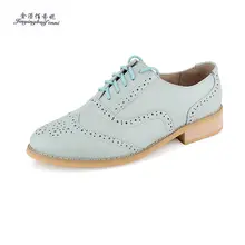 Большие размеры 32-45; Туфли-оксфорды с перфорацией типа «броги»; женская обувь на плоской подошве; Новинка года; модная женская обувь; sapatos femininos sapatilhas zapatos mujer