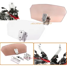Motorcycle Variable Spoiler Windscreen Bolt-On Airflow Adjustable Windshield For BMW R1150 R1200GS All Windshield Models