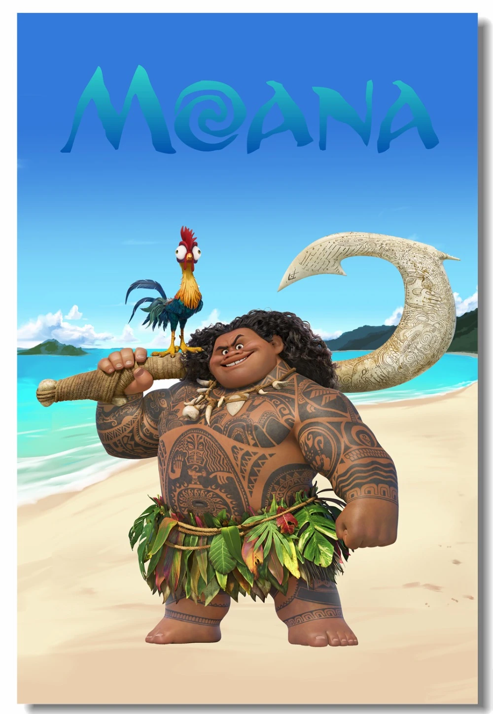 Custom Canvas Wall Decor Art Moana Maui Poster Moana Vaiana Wall Sticker Mural Kids Wallpaper Living Room Home Decoration 0699 Wall Stickers Aliexpress