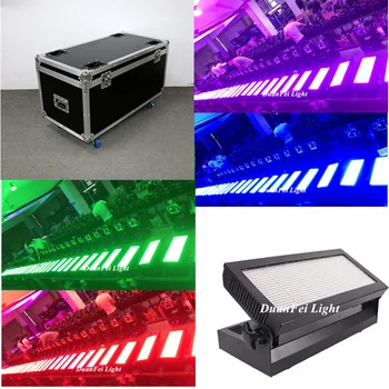 

(6pcs+Flycase) Entertainment dmx strobe flash led light stage wall washer led rgb 1080x02w rgb smd led dj strobe lightings