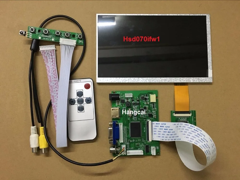 Hsd070ifw1 Новый 7-дюймовый ЖК-экран 40 pin 1024*600 и Dirver плата HDMI + VGA 2AV Реверсивный Android