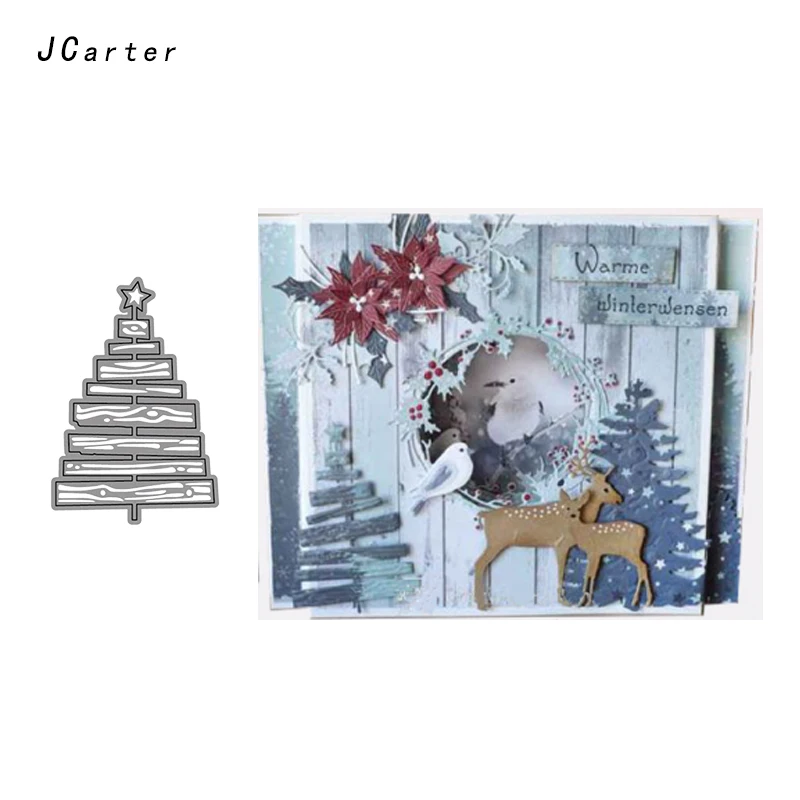 

JCarter Special Wood Tree Metal Cutting Dies for Scrapbooking DIY Album Embossing Folder Card Photo Template Background Stencil