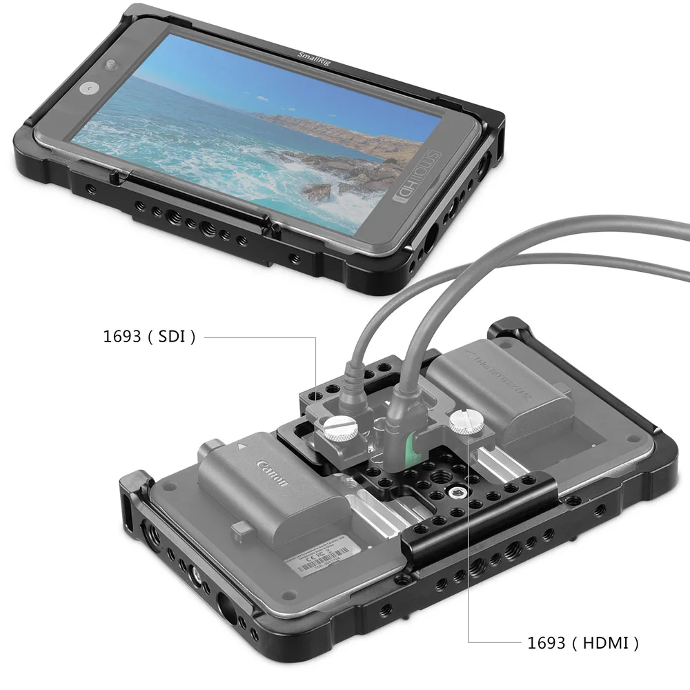 SmallRig монитор клетка с солнцезащитным капюшоном для SmallHD 700 серии 701 Lite/702 Lite/702 яркий монитор экран клетка+ солнцезащитный комплект-2131