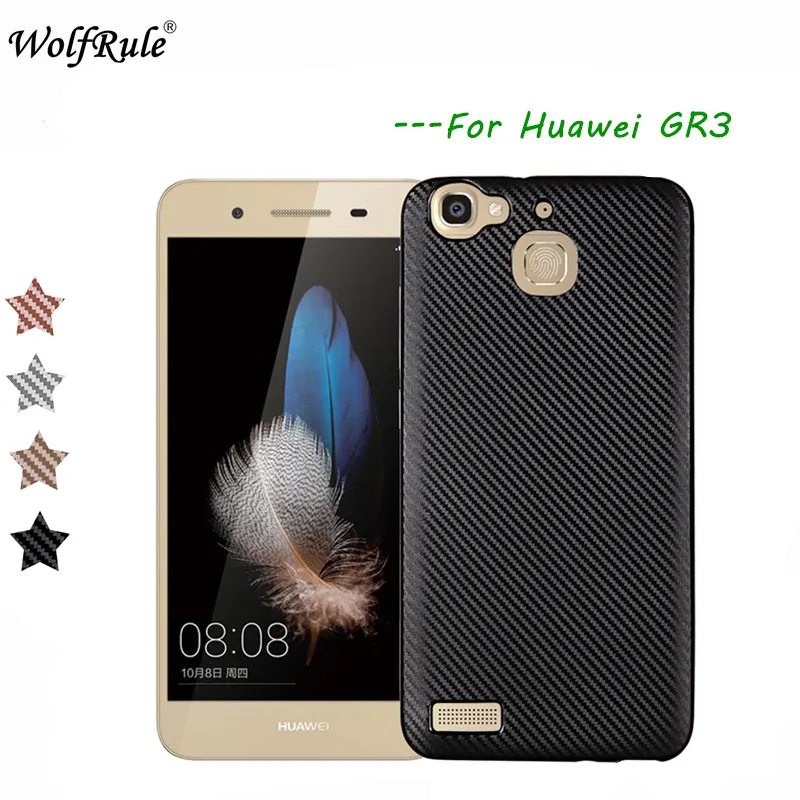 Чехол wolfrole Huawei GR3 чехол для Enjoy 5s Роскошный с полной защитой из углеродного