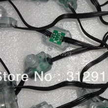 100 шт. DC12V вход WS2811 светодиодная точечная лампа, со всеми черный провод, IP68 Номинальная; С Заполнение эпоксидной смолой