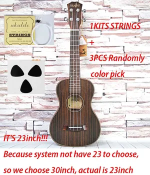 

Rosewood 23 Inch Ukelele Soprano Concert Tenor Guitaar Hawaii dark coffee color with gift pick and string