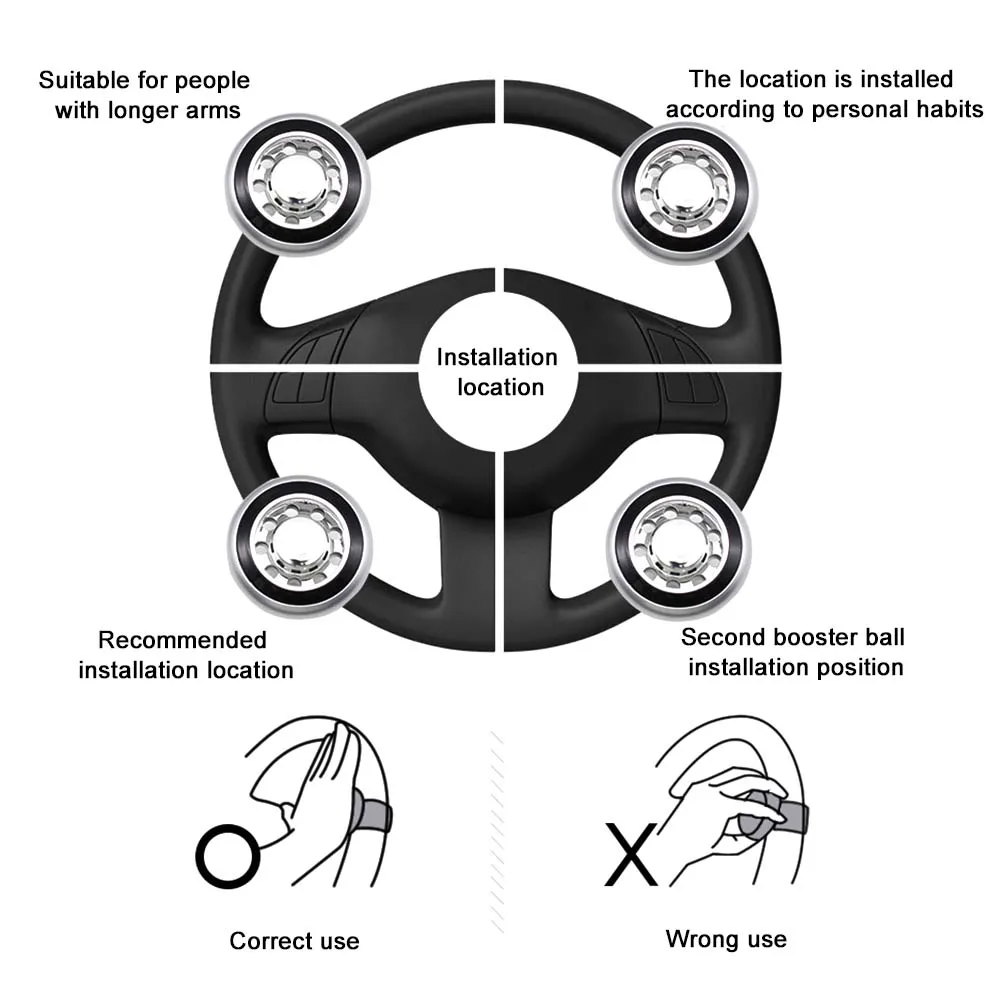 Автомобильный руль бустерный мяч вращающийся Авто вспомогательный усилитель отличный помощник для начинающих водителей простота в эксплуатации