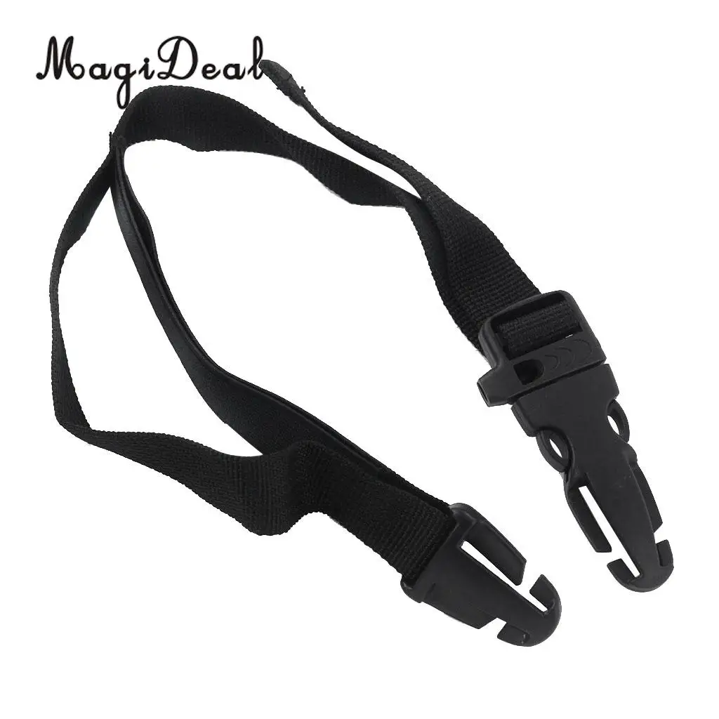 MagiDeal Adjustable Backpack Webbing Chest Strap with Whistle Buckle Black for Climbing Hiking Kayaking Canoeing Boating Acces