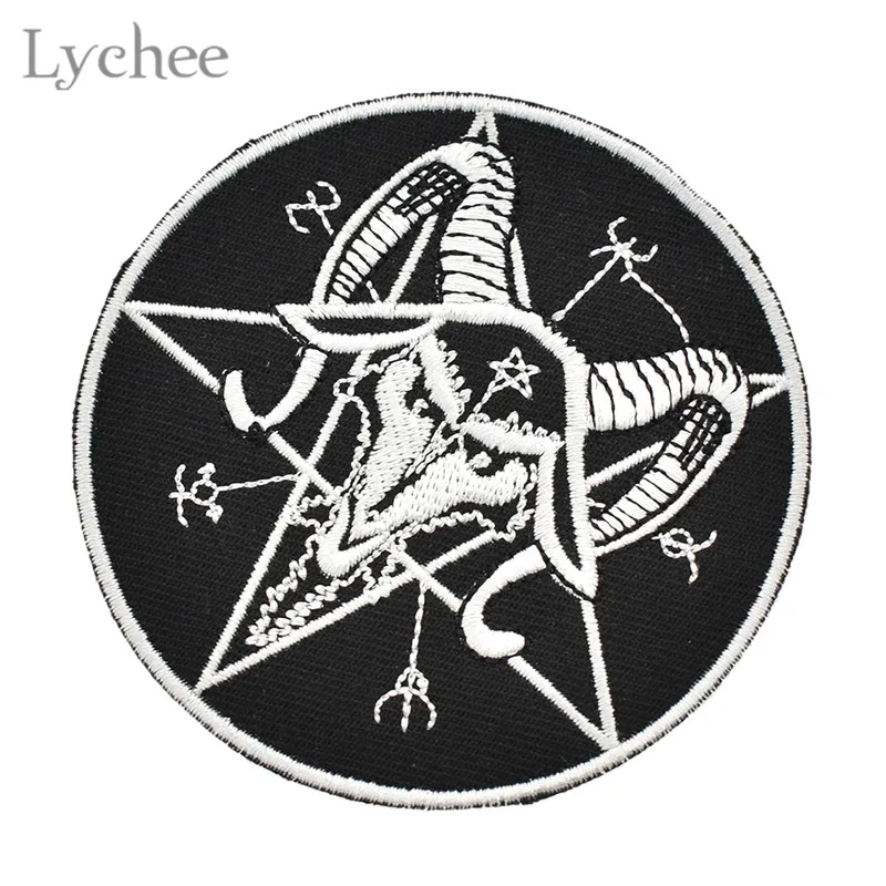 Lychee черная вышитая звезда патчи для одежды наклейка с аппликацией одежды|embroidered