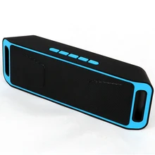 Portable Bluetooth Speaker wireless mini Amplifier Stereo Subwoofer TF USB FM Radio Built-in Mic Dual Bass SP208