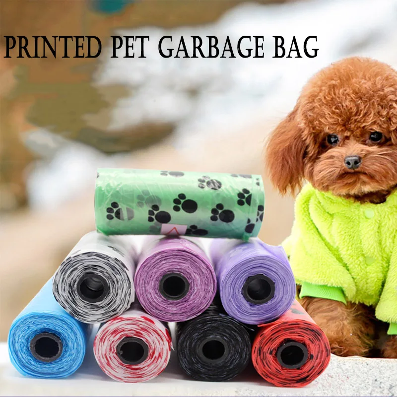 

@HE Pet Supply 10Rolls 150pcs Printing Cat Dog Poop Bags Outdoor Home Clean Refill Printed Pet Garbage Bag