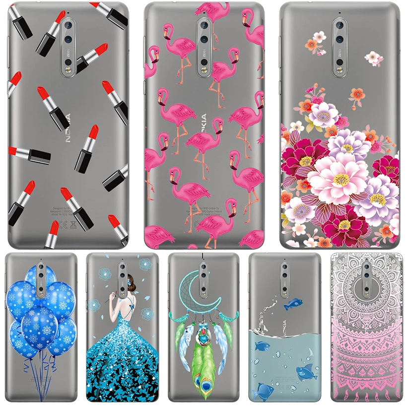 

Phone Cases For Nokia 3 5 6 2018 3.1 5.1 6.1 Plus 2018 Case For Nokia X5 X6 2018 Transparent Painted Silicone Soft Cover Bumper