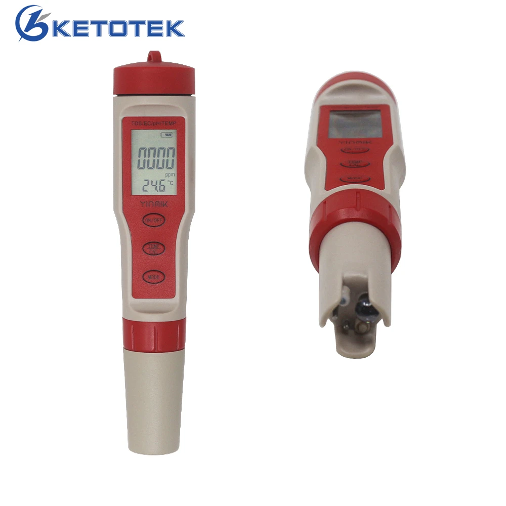 

4 in 1 Aquariums PH TDS Meter EC Tester Temperature Monitor Digital Water Quality Detector for Pools Drinking Water