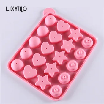 

LIXYMO 2017 New sillicone Cake pop molds 4 diff designs in 1 set Cake pop lollipop set Baking Tray Mould 20 units cake molds