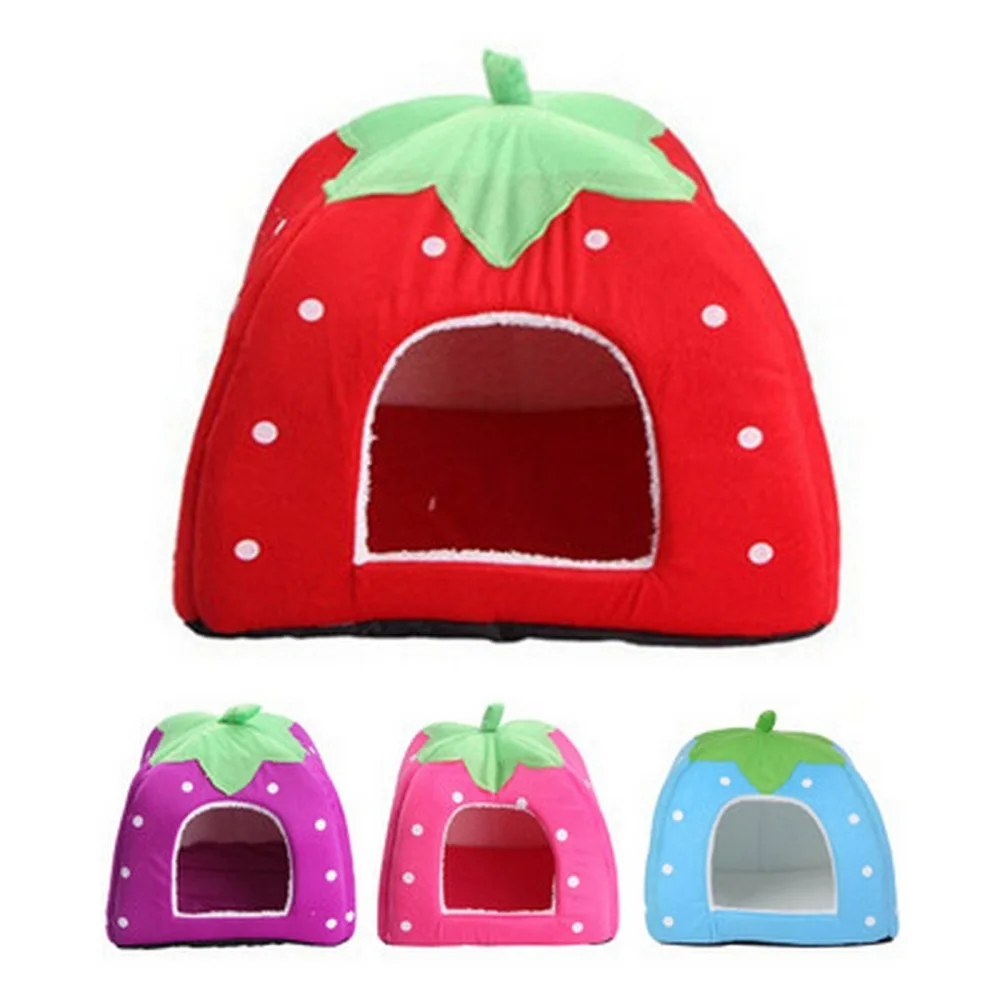

Foldable Dog Kennel Bed For Dogs Cats Animals Pet House Dog Bed Creative Strawberry Cart legowisko dla psa Dog House
