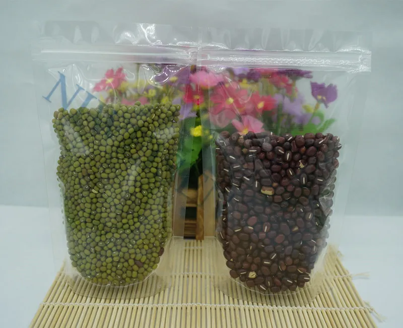 

20*30cm,100pcs X Stand up high Transparency ZipLock plastic Bags resealable, all clear packing pouches zipper clip lock Reusable