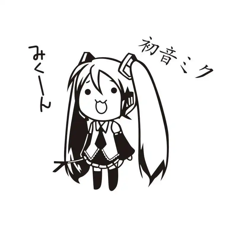 Dctal Anime Hatsune Miku Decal Cartoon Car Sticker Vinyl Wall Stickers Decor Home Decoration