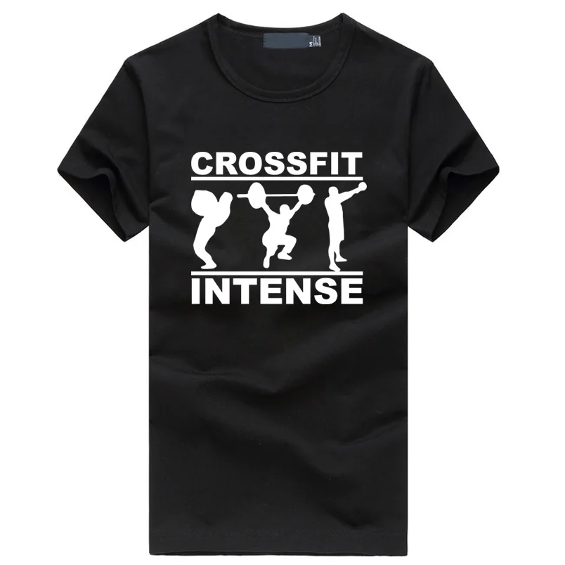 CrossFit print men's t shirts summer fashion hip hop fitness mma t
