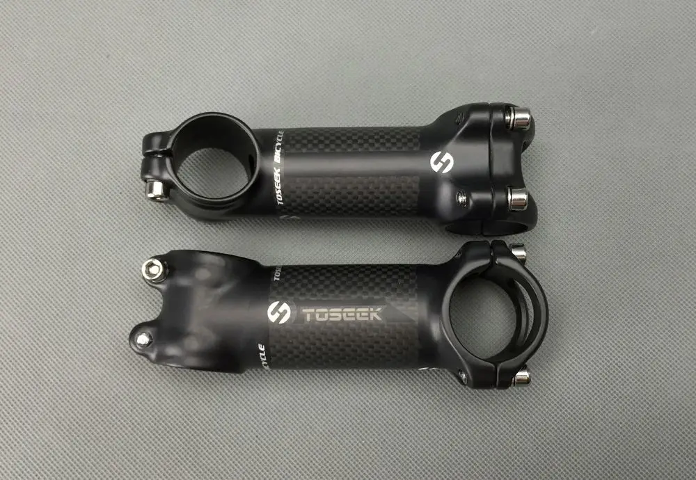 

TOSEEK Carbon+Alloy 17/6 Degree Bicycle Stem Rack Road MTB bike Stems Cycling Parts 31.8*60mm/70mm/80mm/90mm/100mm/110mm/120mm