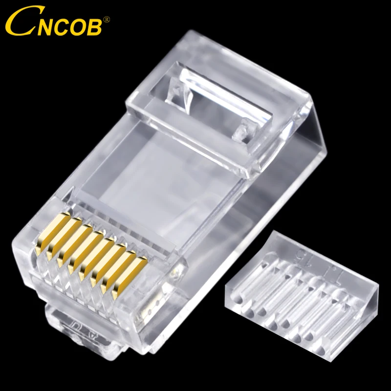 Cncob Cat6 двухкомпонентный сетевой разъем rj45 кабель Модульный штекер тысячи м Ethernet