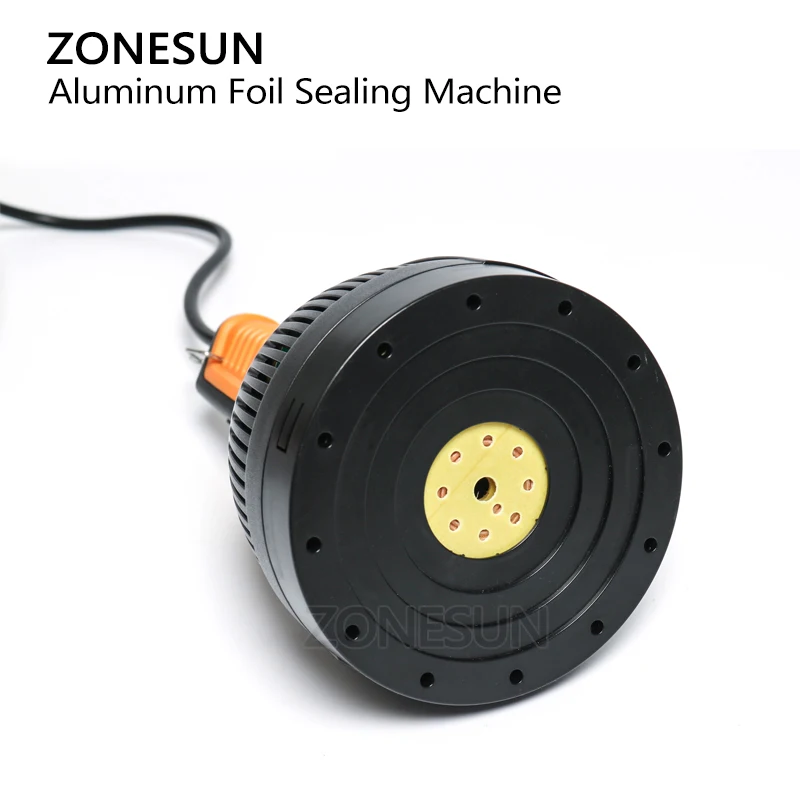 ZONESUN ручной 220V электромагнитный укупориватель, машина для запечатывания алюминиевой фольгой Пластик Стекло насадка для бутылок машина