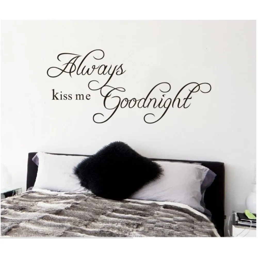Always Kiss Me Goodnight Wall Art popular wall stickers quotes goodnight-buy cheap wall stickers Always Kiss Me Goodnight Wall Art popular wall stickers quotes goodnight-buy cheap wall stickers