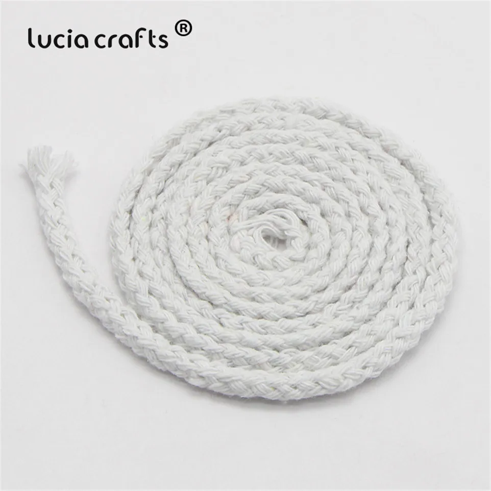 Lucia crafts, 5 м/22 м, разноцветные хлопковые шнуры, плетеная веревка, декоративный шнурок, шнурок, DIY, аксессуары для дома ручной работы W0210