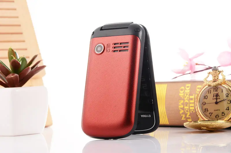 Флип spainish дешевые senior magic voice E1190A мобильный телефон gsm кнопочный сотовый телефон Русский телефон