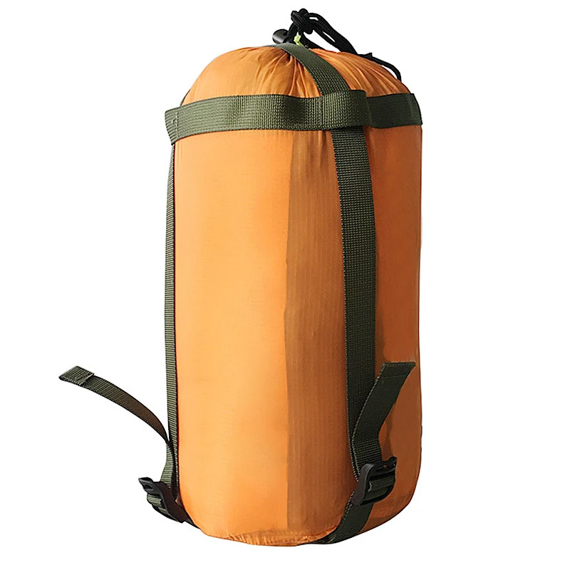 Водонепроницаемый компрессионный спальный мешок для кемпинга, походов, походов, плавания, сумка для хранения, сумка для использования, портативная - Цвет: Orange