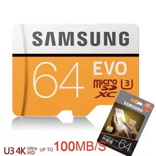Samsung micro sd 64gb class 10 memory card tarjeta microsd 64 gb sdhc sdxc tf cartao de memoria for 4k drone camera & cellphone