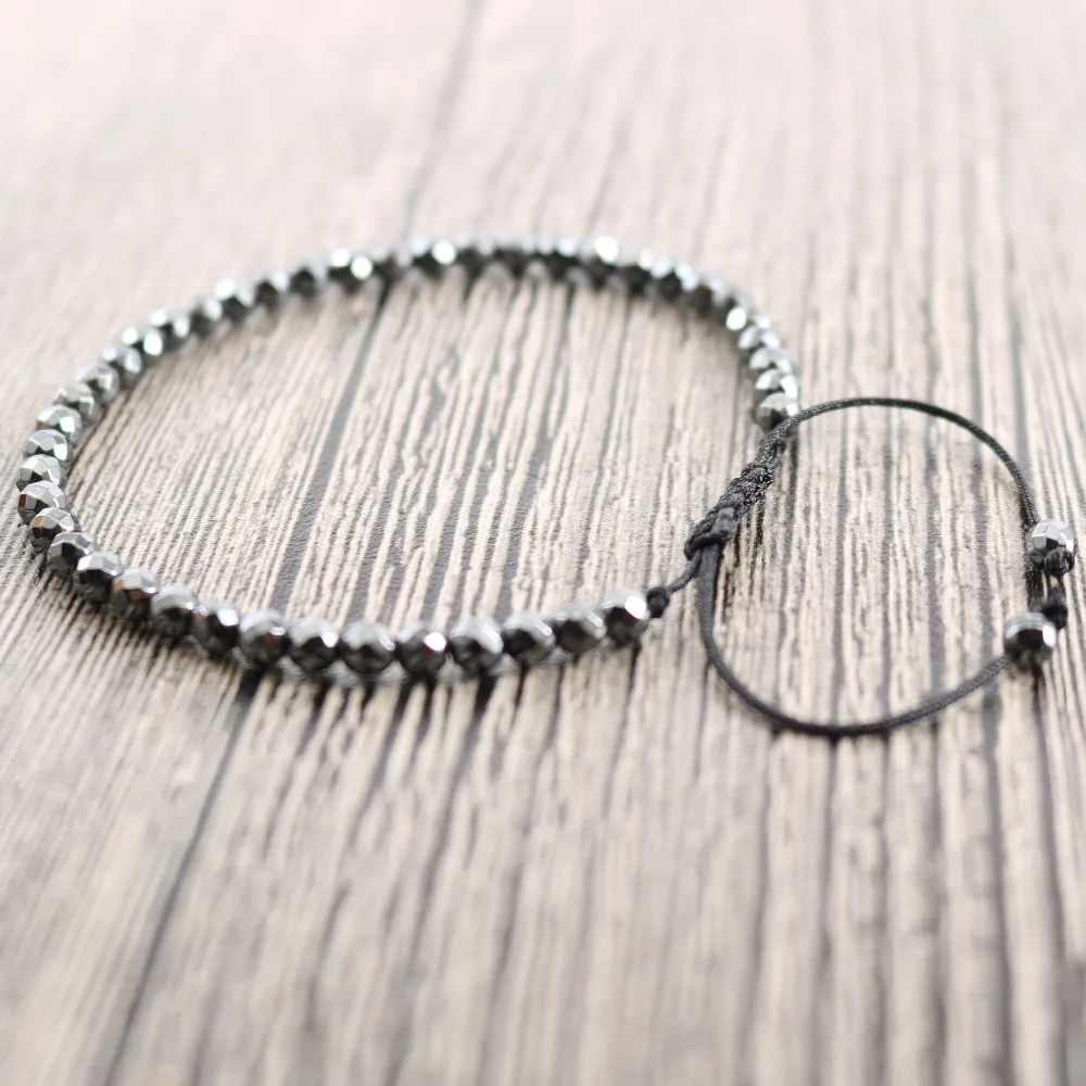 Мужской браслет ручной работы ограненный гематит с бусинами|bracelet with|beaded jewelrybracelet