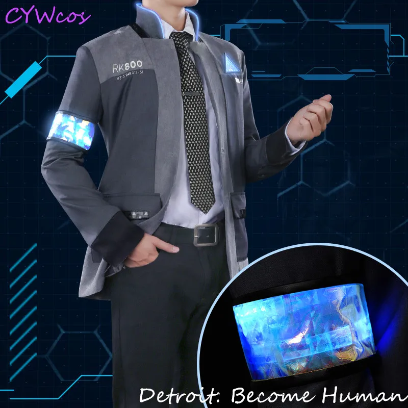 Детройт: станьте человеком аниме Коннор Bionic Косплей Костюм Униформа полный