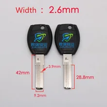 JF081 супер B пустая Болванка для ключа для мотоцикла двойной ряд кривая слот Болванка для ключа для мотоцикла длинные 42 мм(10 шт