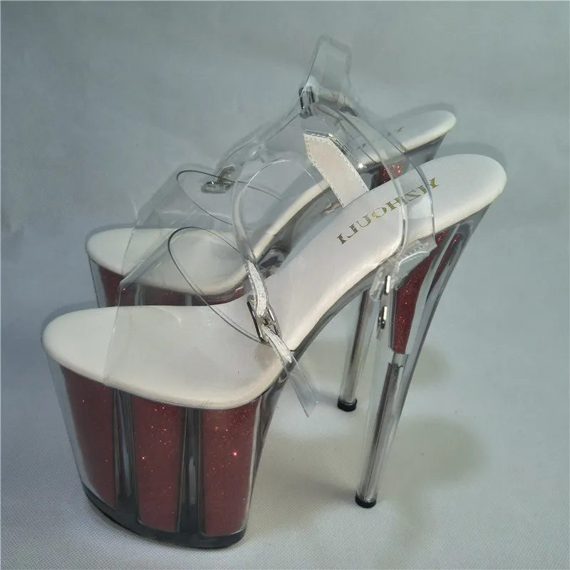 Ladies Sexy Party Heels Wedding Shoes Platform Crystal Shoes 20CM Ultra High Heels Dance Shoes