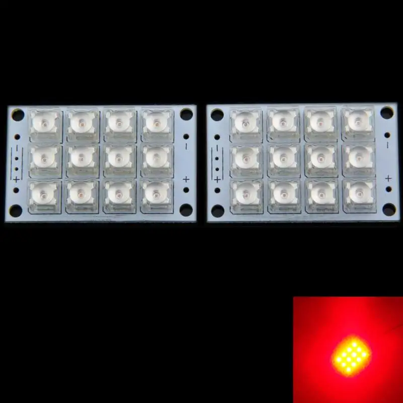 2 шт. супер яркий 5 в 12 светодиодный панель лампа светильник ing светодиодный чип доска светильник - Испускаемый цвет: Красный