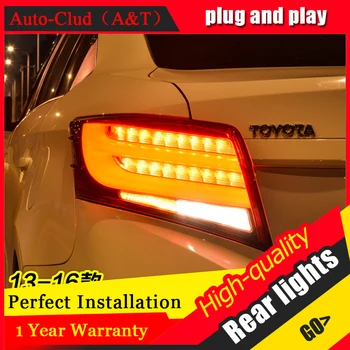 

Car Styling LED Tail Lamp for Toyota Vios Tail Lights 2014-2015 for Vios Rear Light DRL+Turn Signal+Brake+Reverse LED light